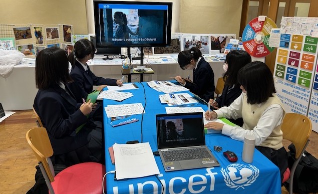 10月24日（金）愛知県ユニセフ協会展示ルームにて学習会を開催/犬山市立城東中学校