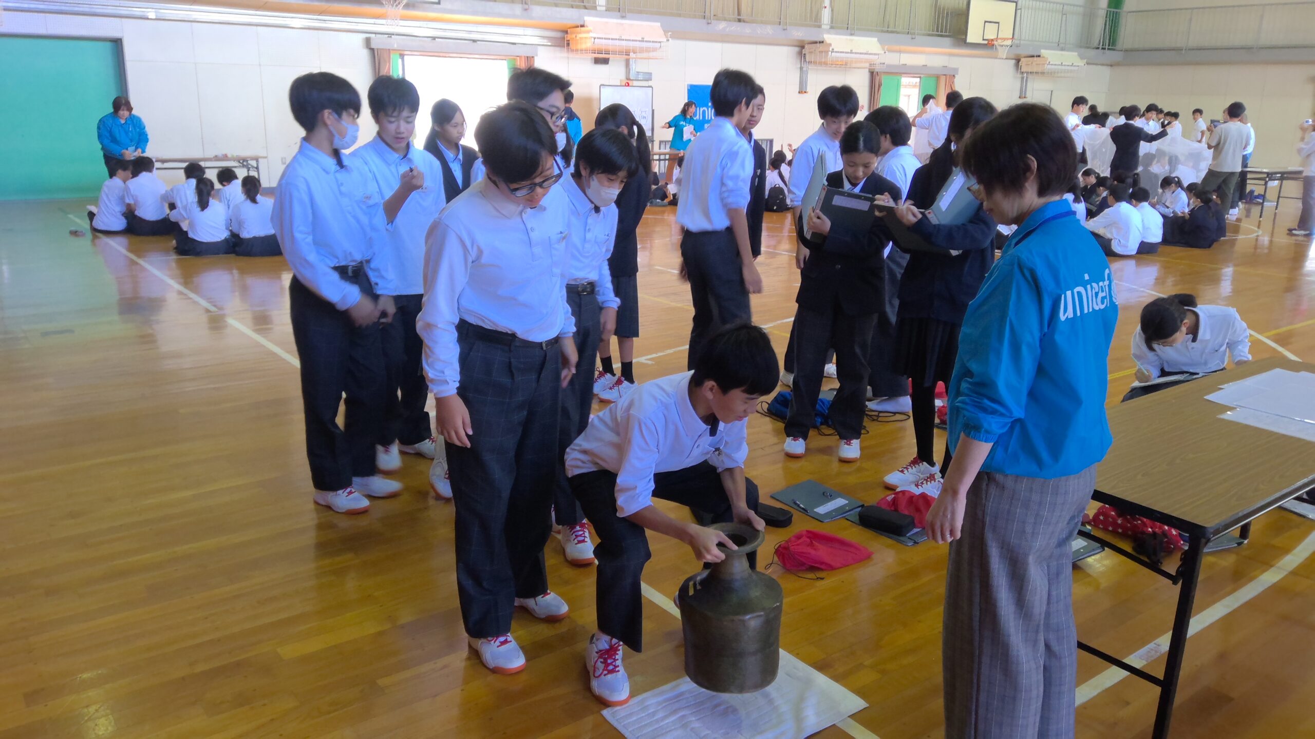 10月23日（木）名古屋市立伊勢山中学校にて出前学習会（２回目）